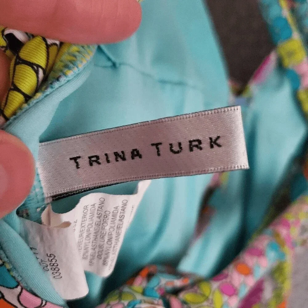 Trina Turk Women's Coral Reef Anthropologie Online Exclusive Swimsuit 6 - Picture 4 of 9